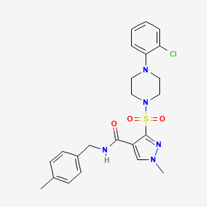 molecular formula C23H26ClN5O3S B2405824 N-(3,5-dimethoxyphenyl)-N'-{3-[2-(1-methyl-1H-benzimidazol-2-yl)ethyl]phenyl}urea CAS No. 1251620-48-0