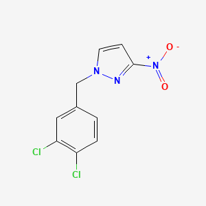 molecular formula C10H7Cl2N3O2 B2405826 1-(3,4-dichlorobenzyl)-3-nitro-1H-pyrazole CAS No. 1003011-48-0
