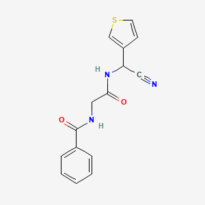 N-[2-[[Cyano(thiophen-3-yl)methyl]amino]-2-oxoethyl]benzamide