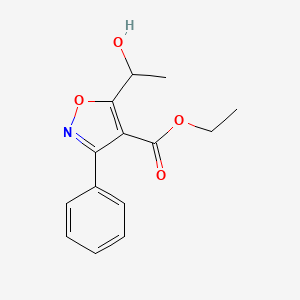 Ethyl 5-(1-hydroxyethyl)-3-phenylisoxazole-4-carboxylate