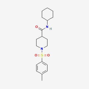 molecular formula C19H28N2O3S B2405872 N-cyclohexyl-1-[(4-methylphenyl)sulfonyl]-4-piperidinecarboxamide CAS No. 433952-36-4