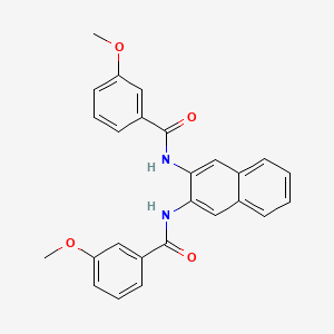 molecular formula C26H22N2O4 B2405873 3-methoxy-N-[3-[(3-methoxybenzoyl)amino]naphthalen-2-yl]benzamide CAS No. 391218-26-1