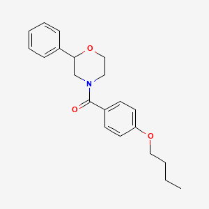 molecular formula C21H25NO3 B2405886 (4-Butoxyphenyl)(2-phenylmorpholino)methanone CAS No. 946234-10-2