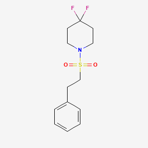 molecular formula C13H17F2NO2S B2405887 4,4-Difluoro-1-(2-phenylethylsulfonyl)piperidine CAS No. 2327344-52-3