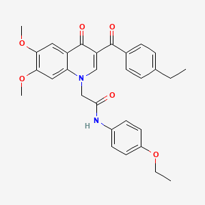 molecular formula C30H30N2O6 B2405900 N-(4-ethoxyphenyl)-2-[3-(4-ethylbenzoyl)-6,7-dimethoxy-4-oxo-1,4-dihydroquinolin-1-yl]acetamide CAS No. 866590-27-4