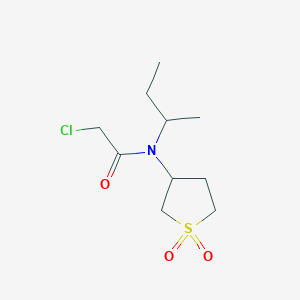 molecular formula C10H18ClNO3S B2405916 N-(Butan-2-yl)-2-chloro-N-(1,1-dioxo-1lambda6-thiolan-3-yl)acetamide CAS No. 727718-05-0
