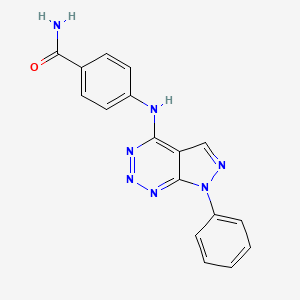 4-((7-phenyl-7H-pyrazolo[3,4-d][1,2,3]triazin-4-yl)amino)benzamide