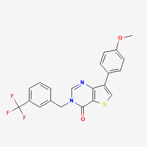 7-(4-methoxyphenyl)-3-[3-(trifluoromethyl)benzyl]thieno[3,2-d]pyrimidin-4(3H)-one