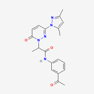 N-(3-acetylphenyl)-2-(3-(3,5-dimethyl-1H-pyrazol-1-yl)-6-oxopyridazin-1(6H)-yl)propanamide