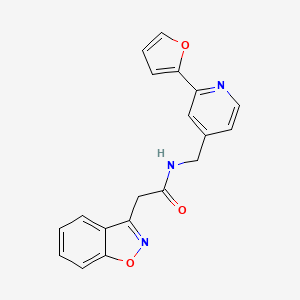 2-(benzo[d]isoxazol-3-yl)-N-((2-(furan-2-yl)pyridin-4-yl)methyl)acetamide