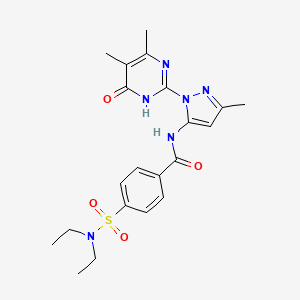 4-[(diethylamino)sulfonyl]-N-[1-(4,5-dimethyl-6-oxo-1,6-dihydropyrimidin-2-yl)-3-methyl-1H-pyrazol-5-yl]benzamide