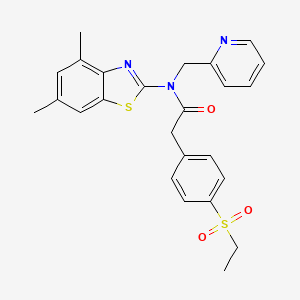 N-(4,6-dimethylbenzo[d]thiazol-2-yl)-2-(4-(ethylsulfonyl)phenyl)-N-(pyridin-2-ylmethyl)acetamide