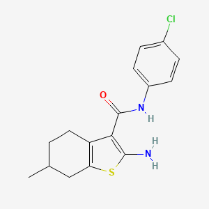 2-amino-N-(4-chlorophenyl)-6-methyl-4,5,6,7-tetrahydro-1-benzothiophene-3-carboxamide