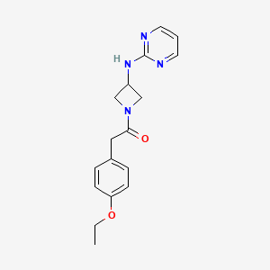 molecular formula C17H20N4O2 B2405963 2-(4-Ethoxyphenyl)-1-(3-(pyrimidin-2-ylamino)azetidin-1-yl)ethanone CAS No. 2176069-86-4