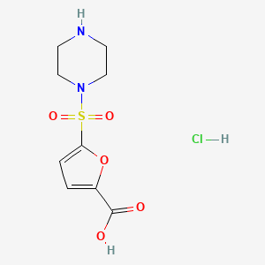 5-(Piperazine-1-sulfonyl)furan-2-carboxylic acid hydrochloride