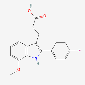 3-(2-(4-Fluorophenyl)-7-methoxy-1H-indol-3-yl)propanoic acid