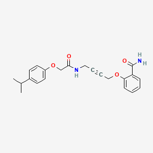 2-((4-(2-(4-Isopropylphenoxy)acetamido)but-2-yn-1-yl)oxy)benzamide