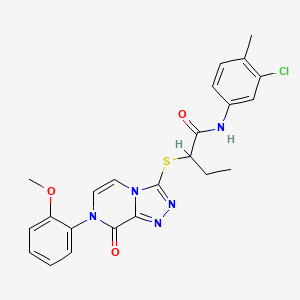 N-(3-chloro-4-methylphenyl)-2-{[7-(2-methoxyphenyl)-8-oxo-7,8-dihydro[1,2,4]triazolo[4,3-a]pyrazin-3-yl]thio}butanamide