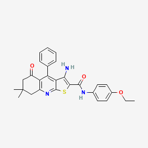 3-amino-N-(4-ethoxyphenyl)-7,7-dimethyl-5-oxo-4-phenyl-5,6,7,8-tetrahydrothieno[2,3-b]quinoline-2-carboxamide