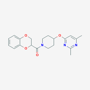 (2,3-Dihydrobenzo[b][1,4]dioxin-2-yl)(4-((2,6-dimethylpyrimidin-4-yl)oxy)piperidin-1-yl)methanone