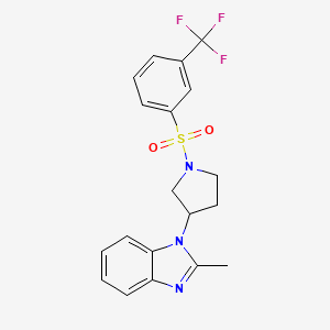 2-methyl-1-(1-((3-(trifluoromethyl)phenyl)sulfonyl)pyrrolidin-3-yl)-1H-benzo[d]imidazole