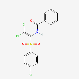 N-[2,2-dichloro-1-(4-chlorophenyl)sulfonylethenyl]benzamide