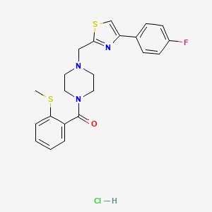 (4-((4-(4-Fluorophenyl)thiazol-2-yl)methyl)piperazin-1-yl)(2-(methylthio)phenyl)methanone hydrochloride