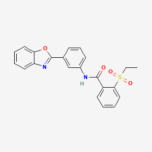 N-(3-(benzo[d]oxazol-2-yl)phenyl)-2-(ethylsulfonyl)benzamide