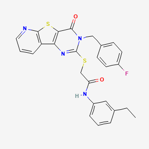N-(3-ethylphenyl)-2-((3-(4-fluorobenzyl)-4-oxo-3,4-dihydropyrido[3',2':4,5]thieno[3,2-d]pyrimidin-2-yl)thio)acetamide