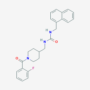 1-((1-(2-Fluorobenzoyl)piperidin-4-yl)methyl)-3-(naphthalen-1-ylmethyl)urea