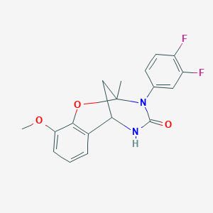 3-(3,4-difluorophenyl)-10-methoxy-2-methyl-5,6-dihydro-2H-2,6-methanobenzo[g][1,3,5]oxadiazocin-4(3H)-one