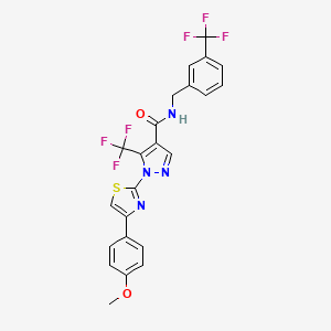 1-[4-(4-methoxyphenyl)-1,3-thiazol-2-yl]-5-(trifluoromethyl)-N-[3-(trifluoromethyl)benzyl]-1H-pyrazole-4-carboxamide