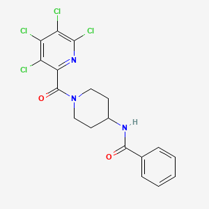 N-[1-(3,4,5,6-tetrachloropyridine-2-carbonyl)piperidin-4-yl]benzamide