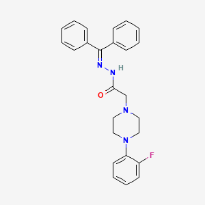 N'-(diphenylmethylene)-2-[4-(2-fluorophenyl)piperazino]acetohydrazide