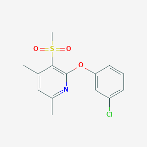 2-(3-Chlorophenoxy)-4,6-dimethyl-3-(methylsulfonyl)pyridine