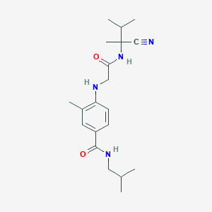 4-({[(1-cyano-1,2-dimethylpropyl)carbamoyl]methyl}amino)-3-methyl-N-(2-methylpropyl)benzamide