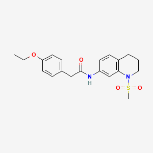 molecular formula C20H24N2O4S B2406061 2-(4-ethoxyphenyl)-N-(1-methylsulfonyl-3,4-dihydro-2H-quinolin-7-yl)acetamide CAS No. 946298-83-5