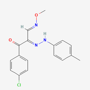 molecular formula C17H16ClN3O2 B2406069 3-(4-chlorophenyl)-2-[2-(4-methylphenyl)hydrazono]-3-oxopropanal O-methyloxime CAS No. 338396-75-1