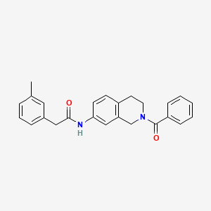 molecular formula C25H24N2O2 B2406073 N-(2-benzoyl-1,2,3,4-tetrahydroisoquinolin-7-yl)-2-(m-tolyl)acetamide CAS No. 955717-99-4