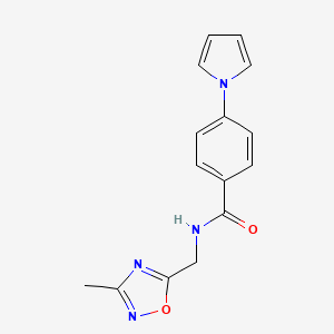 N-((3-methyl-1,2,4-oxadiazol-5-yl)methyl)-4-(1H-pyrrol-1-yl)benzamide