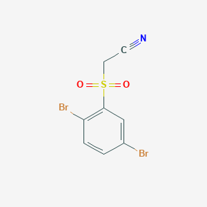 molecular formula C8H5Br2NO2S B2406100 2-(2,5-Dibromobenzenesulfonyl)acetonitrile CAS No. 568553-71-9