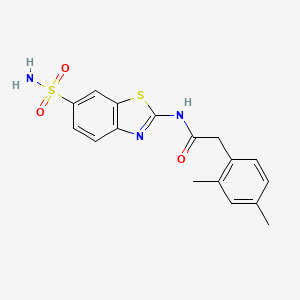 molecular formula C17H17N3O3S2 B2406124 2-(2,4-dimethylphenyl)-N-(6-sulfamoyl-1,3-benzothiazol-2-yl)acetamide CAS No. 900000-45-5