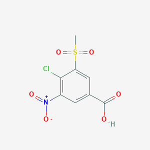 molecular formula C8H6ClNO6S B2406127 3-Methylsulfonyl-4-chloro-5-nitrobenzoic acid CAS No. 32548-10-0