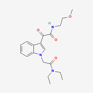 molecular formula C19H25N3O4 B2406156 N,N-diethyl-2-(3-{[(2-methoxyethyl)carbamoyl]carbonyl}-1H-indol-1-yl)acetamide CAS No. 872848-55-0