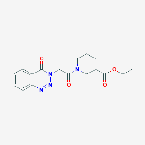 B2406170 ethyl 1-[(4-oxo-1,2,3-benzotriazin-3(4H)-yl)acetyl]piperidine-3-carboxylate CAS No. 440332-14-9
