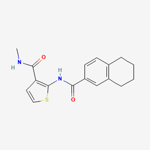 molecular formula C17H18N2O2S B2406181 N-methyl-2-(5,6,7,8-tetrahydronaphthalene-2-amido)thiophene-3-carboxamide CAS No. 864974-69-6