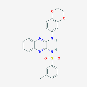 N-[3-(2,3-dihydro-1,4-benzodioxin-6-ylamino)quinoxalin-2-yl]-3-methylbenzenesulfonamide