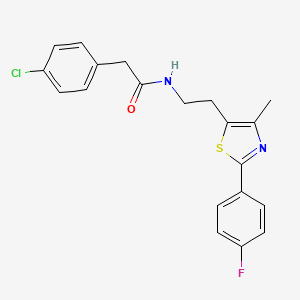 2-(4-chlorophenyl)-N-{2-[2-(4-fluorophenyl)-4-methyl-1,3-thiazol-5-yl]ethyl}acetamide