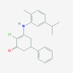 2-Chloro-3-((2-methyl-5-(isopropyl)phenyl)amino)-5-phenylcyclohex-2-EN-1-one