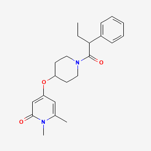 1,6-dimethyl-4-((1-(2-phenylbutanoyl)piperidin-4-yl)oxy)pyridin-2(1H)-one